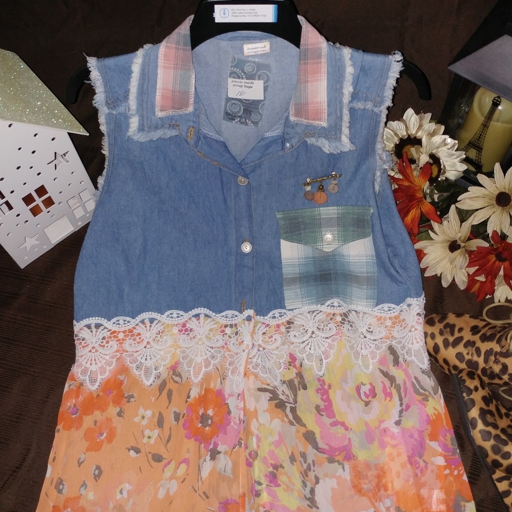 181 jeaniemade size medium jean vest